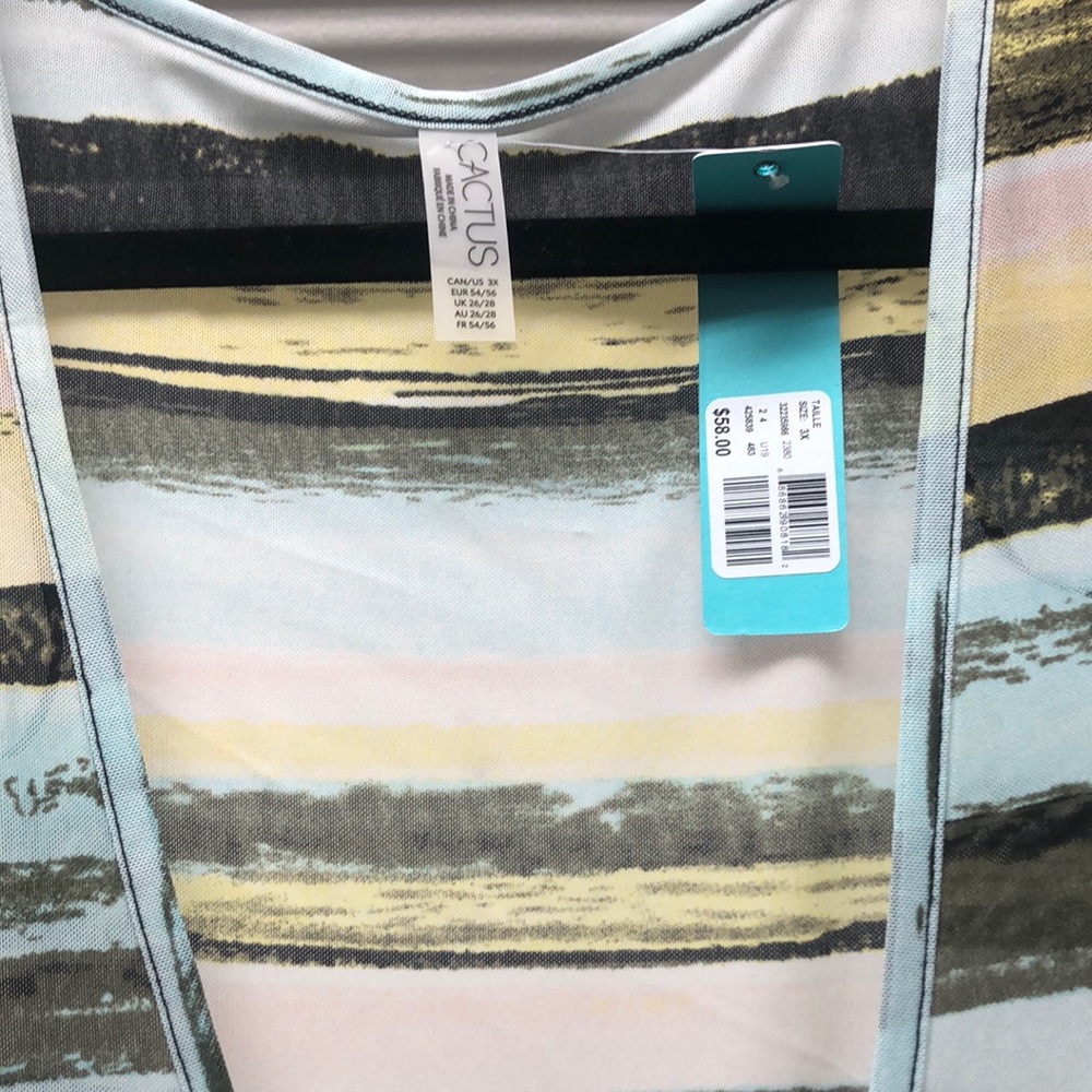 Beautiful beach cover up, multi coloured, never worn